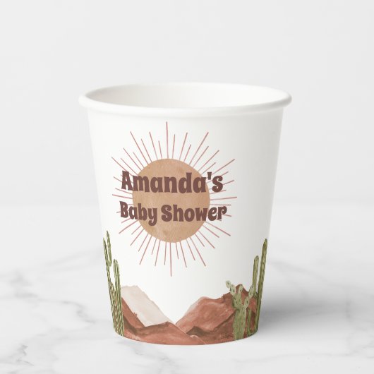 Gobelets En Papier Voici le Baby shower fils (Recto)