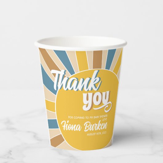 Gobelets En Papier Voici le Baby shower Son (Recto)