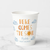 Gobelets En Papier Voici Le Baby shower Son Sunshine (Verso)