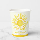 Gobelets En Papier Voici le fils le soleil jaune baby shower (Verso)