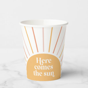 Gobelets En Papier Voici venir le soleil Boho Sunshine anniversaire P