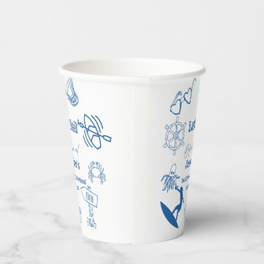 Gobelets En Papier Voile Dernière côtière avant le Voile Bachelorette (Droite)