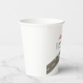 Gobelets En Papier Voiture Fast One bleue Race Anniversaire (Droite)