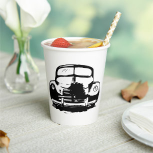 Gobelets En Papier Voiture Retro