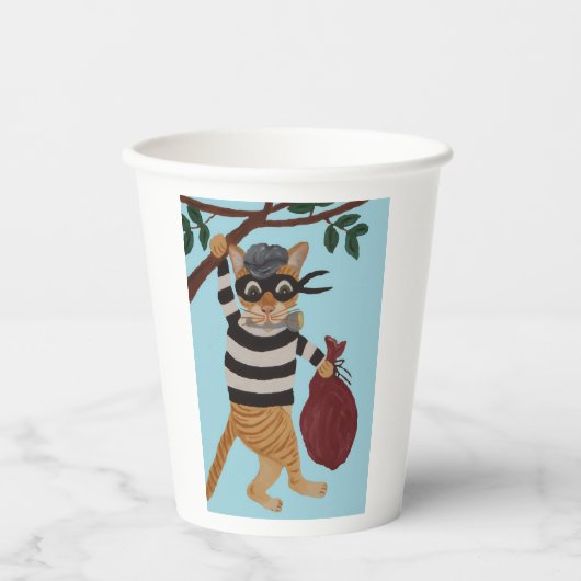 Gobelets En Papier Voleur de Chat (Recto)