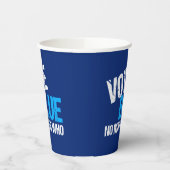 Gobelets En Papier Vote Bleu Peu Importe Qui Parti Démocrate (Gauche)