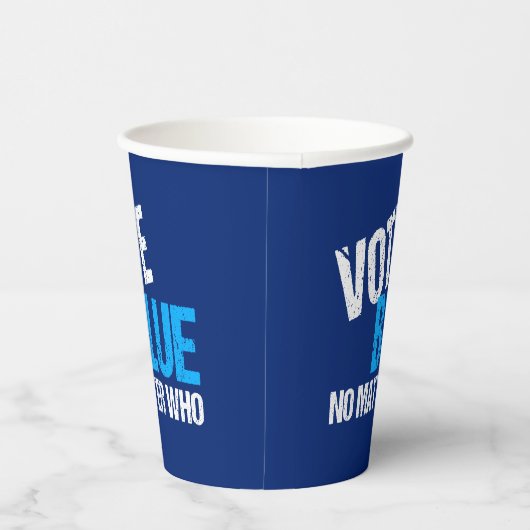 Gobelets En Papier Vote Bleu Peu Importe Qui Parti Démocrate (Droite)