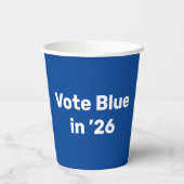 Gobelets En Papier Vote Blue en 2026 (Verso)