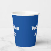 Gobelets En Papier Vote Blue en 2026 (Gauche)