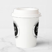 Gobelets En Papier Votre logo avec Merci et nom commercial modifiable (Droite)