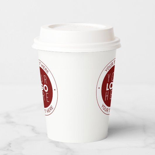 Gobelets En Papier Votre logo et votre texte personnalisable | Couleu (Gauche)