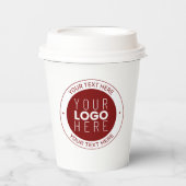 Gobelets En Papier Votre logo et votre texte personnalisable | Couleu (Recto)