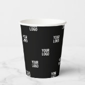 Gobelets En Papier Votre logo ou toute image | Bandes diagonales (Verso)