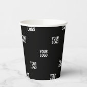 Gobelets En Papier Votre logo ou toute image | Bandes diagonales (Gauche)