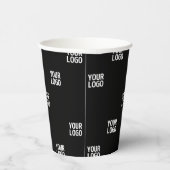 Gobelets En Papier Votre logo ou toute image | Bandes diagonales (Droite)