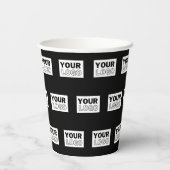 Gobelets En Papier Votre logo ou votre conception | Arrière - plan de (Verso)