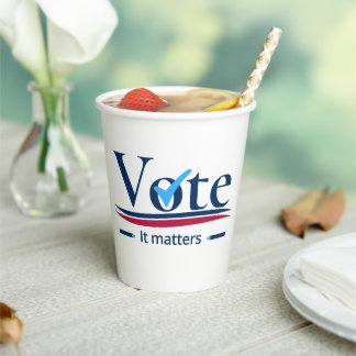 Gobelets En Papier Votre vote compte