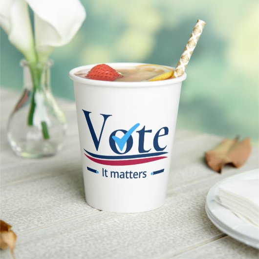 Gobelets En Papier Votre vote compte (Insitu)