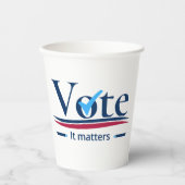 Gobelets En Papier Votre vote compte (Recto)