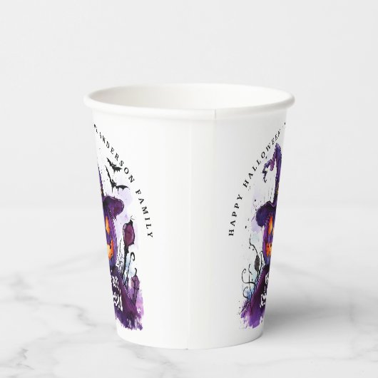 Gobelets En Papier Vous avez été appelé sorcière Citrouille violette (Droite)