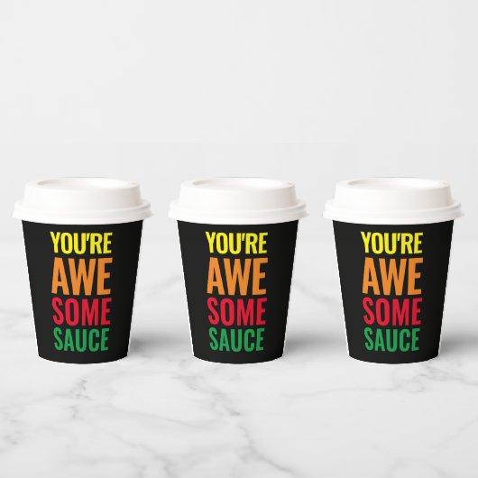 Gobelets En Papier Vous êtes Awesomesauce ! Journée mondiale de la co (Multi)