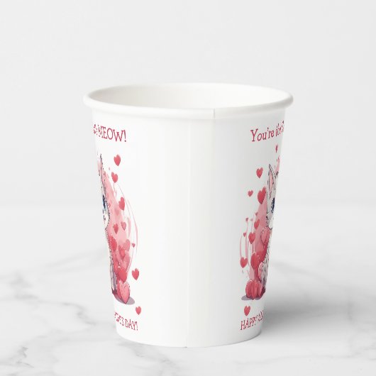 Gobelets En Papier Vous êtes le Meow Valentine du chat (Droite)