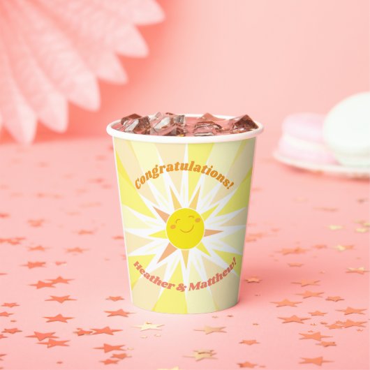 Gobelets En Papier Vous êtes mon Baby shower Sunshine (Insitu)