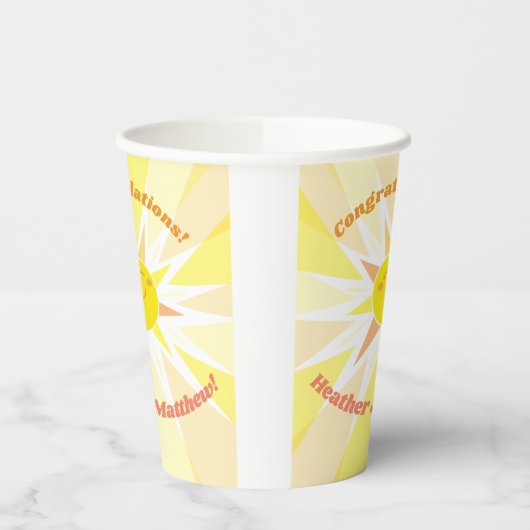 Gobelets En Papier Vous êtes mon Baby shower Sunshine (Gauche)