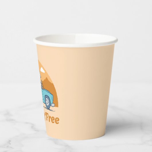Gobelets En Papier Voyage sur route | Arachides se sentent libres (Gauche)