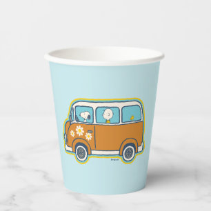 Gobelets En Papier Voyage sur route Peanuts Road Trip Van