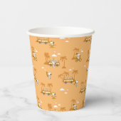 Gobelets En Papier Voyage sur route | Peanuts Snoopy Beach Motif (Verso)