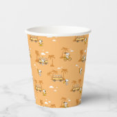 Gobelets En Papier Voyage sur route | Peanuts Snoopy Beach Motif (Recto)