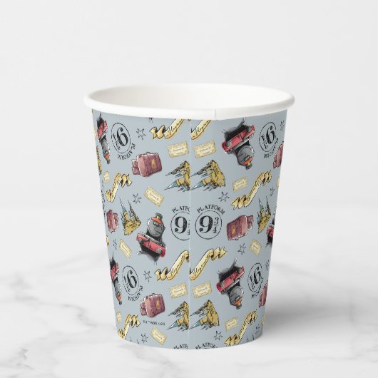 Gobelets En Papier Voyage vers le Motif HOGWARTS™ (Droite)