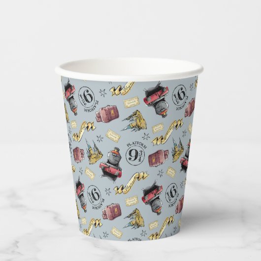 Gobelets En Papier Voyage vers le Motif HOGWARTS™ (Recto)