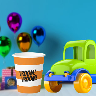 Gobelets En Papier Vroom Voiture Thématique Anniversaire Construction