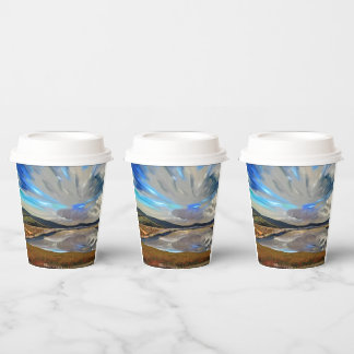 GOBELETS EN PAPIER VUE DU LAC