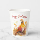 Gobelets En Papier Vues automne / automne Pheasant - fête d'anniversa (Recto)