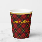 Gobelets En Papier Wallace Tartan personnalisé Noël (Verso)