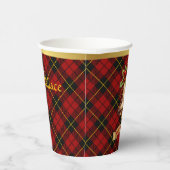 Gobelets En Papier Wallace Tartan personnalisé Noël (Droite)