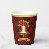 Gobelets En Papier Wallace Tartan personnalisé Noël (Recto)