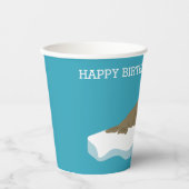 Gobelets En Papier Walrus sur une Iceberg Custom Birday Party (Recto)