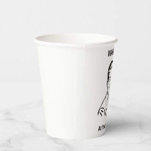Gobelets En Papier WAN Man À Votre Service Retro Tech (Droite)