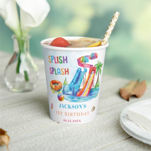 Gobelets En Papier Water Slide Splish Splash Birthday Party (Insitu)