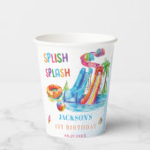 Gobelets En Papier Water Slide Splish Splash Birthday Party (Verso)