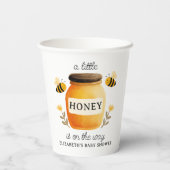 Gobelets En Papier Watercolor Honey & Bees Baby Shower (Verso)
