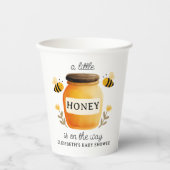 Gobelets En Papier Watercolor Honey & Bees Baby Shower (Recto)