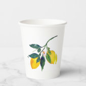 Gobelets En Papier Watercolor Lemon (Recto)