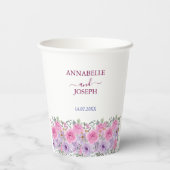 Gobelets En Papier watercolors Florals Modern Botanical Wedding (Verso)