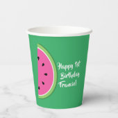Gobelets En Papier Watermelon Cute Kids 1er anniversaire (Verso)