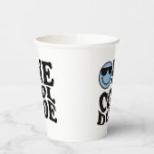 Gobelets En Papier Wavy Blue Preppy Smile Un Cool Dude 1er anniversai (Gauche)